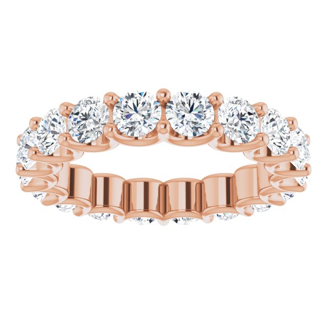 3.78 ct. Round Diamond Eternity Band U Setting-VIRABYANI